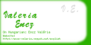 valeria encz business card